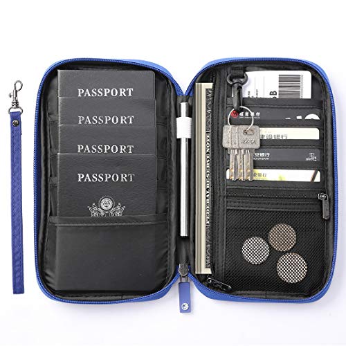 VanFn RFID Travel Passport Wallet, Family Passport Holder, Trip Document Organizer P.Travel
