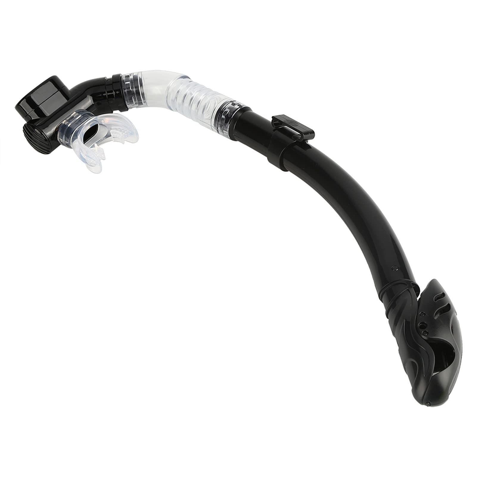KIMISS Full, Diving Snorkel with Silicone Swim Snorkle,Snorkeling Dry Swimming Mouthpiece (Black) (Black)