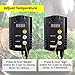 iPower 2-Pack 40-108 Degrees Fahrenheit Digital Heat Mat Thermostat Controller for Seed Rooting, Germination, Reptiles, Fermentation and Brewing, 1000W-Black, Black