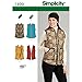 Simplicity Patterns US1499U5 Easy-to-Sew Pattern 1499 Misses Vests and Headband Size 16-18-20-22-24