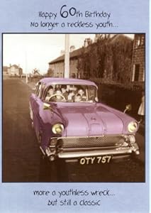 60 Today Funny Happy 60th Birthday Greeting Card Classic ...