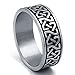 Elfasio 8mm Men's Celtic Knot Stainless Steel Ring Band Jewelry US Size 9