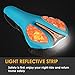 TakeIt Bike Seat Cushion Cover Gel Pad - Premium Silicone Padded Bicycle Saddle Cushion - Additional Water-Proof Protective Cover - Safety Light Reflecting Strip - Stylish Blue - Narrow Seat 11 \