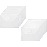 YESSART 3x5 Plastic Envelopes Hook Loop Closure Coupon Receipt Storage Holder 20 Pack