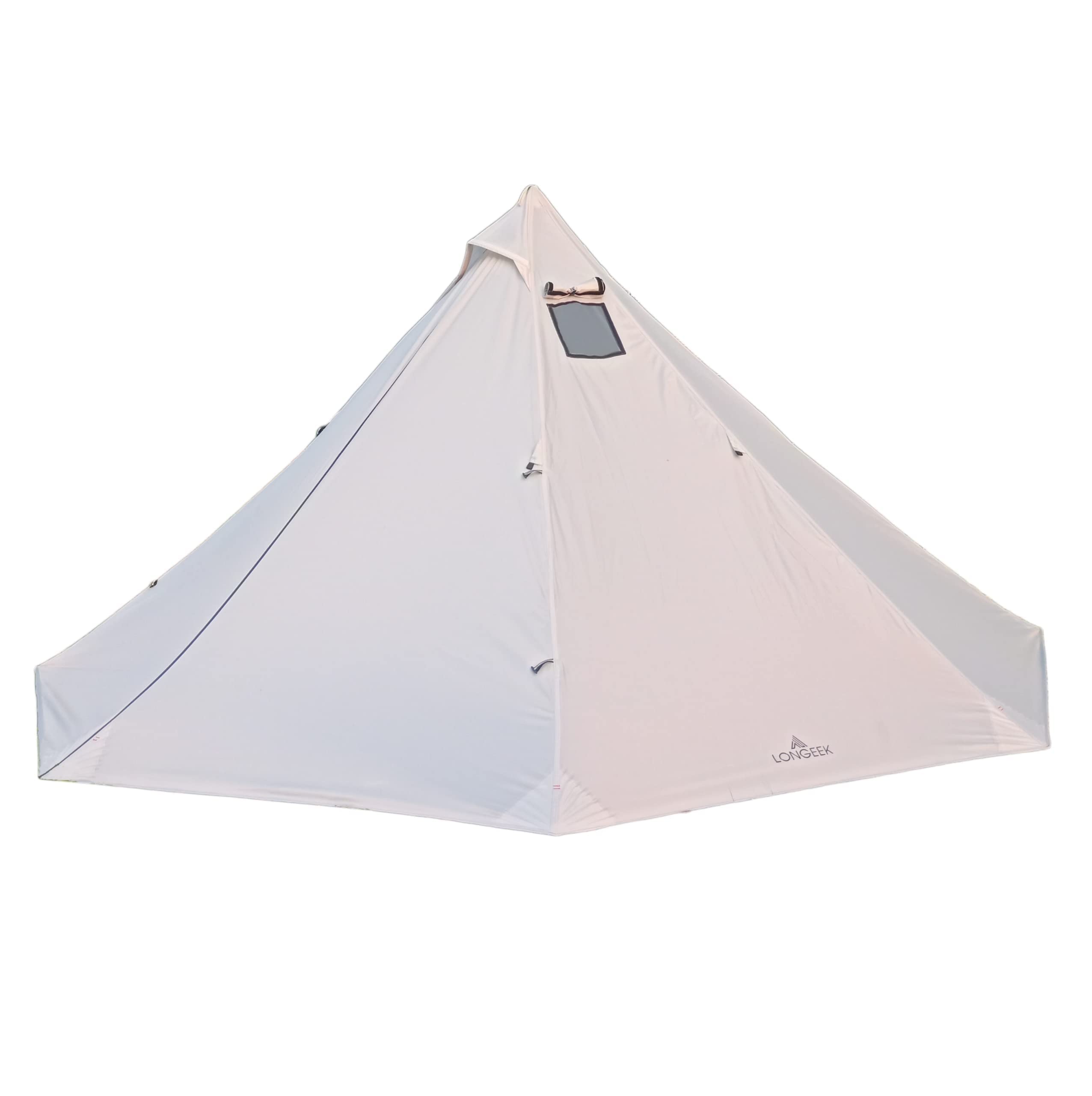 Longeek 2 Person Teepee Tent Camping Hiking Heated Shelter Chimney Hot Tipi