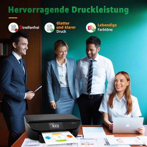 GREENSKY 62XL Kompatibel Ersatz für HP 62 Druckerpatronen 62 XL 62XL schwarz und Farbe Patronen für HP OfficeJet 250 200 5740 5742 Envy 5540 5548 7640 5640 5646 (1 Schwarz, 1 Farbe)