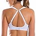 LAS LAI Women's High Impact Flexible Underwire Non Padded Cross Back Sports Bra White 42DD