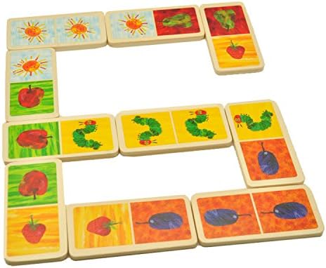 Domino Set Wooden Classic Eric Carle Game Kids Blocks Educational Toy Puzzle Gift For Infant