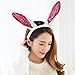 Sequins Bunny Ears Headband, Pack of 6 Hairbands in Assorted Colors for Party Decoration Accessories Party Favors ,Costplay, Birthdays, Halloween, Baby Showers, Everyday Wear,Fits Adults and Children
