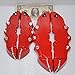 4Pcs RED 3D Rear Caliper Covers Embossed Brem Fit Pliers Covers Car Universal Disc Brake Caliper Covers Front & Rear