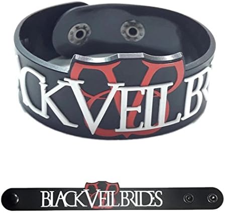BLACK VEIL BRIDES NEW RUBBER BRACELET WRISTBAND UNISEX MEN WOMEN RED WHITE SOUVENIRS DAY WB151