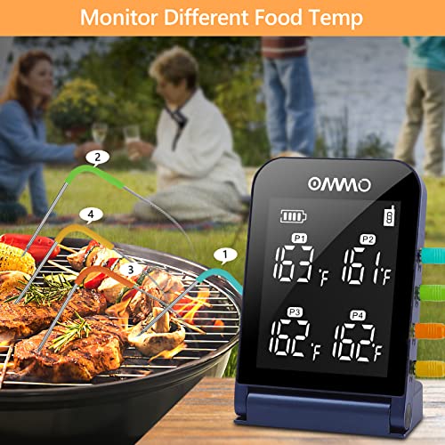 Bluetooth Meat Thermometer, OMMO 394ft Wireless Digital Meat