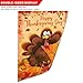 Bonsai Tree Thanksgiving Decorative Burlap Garden Flag, Double Sided Funny Turkey House Flags, Fall Pumpkins Maple Leaves Banners Rustic Vintage Yard Outdoor Decor 12 x 18 Prime
