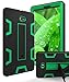 TIANLI Samsung Galaxy Tab A 10.1 Case Hard Kickstand Unique Veins Three Layer Heavy Duty High Impact Absorption Anti Scratch Fingerprint Resistant,Black Green
