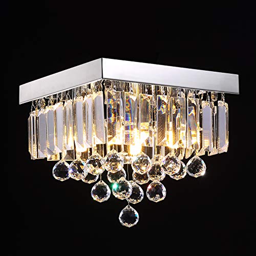 Crystal Chandelier Lighting For Hallway Modern Raindrop Design