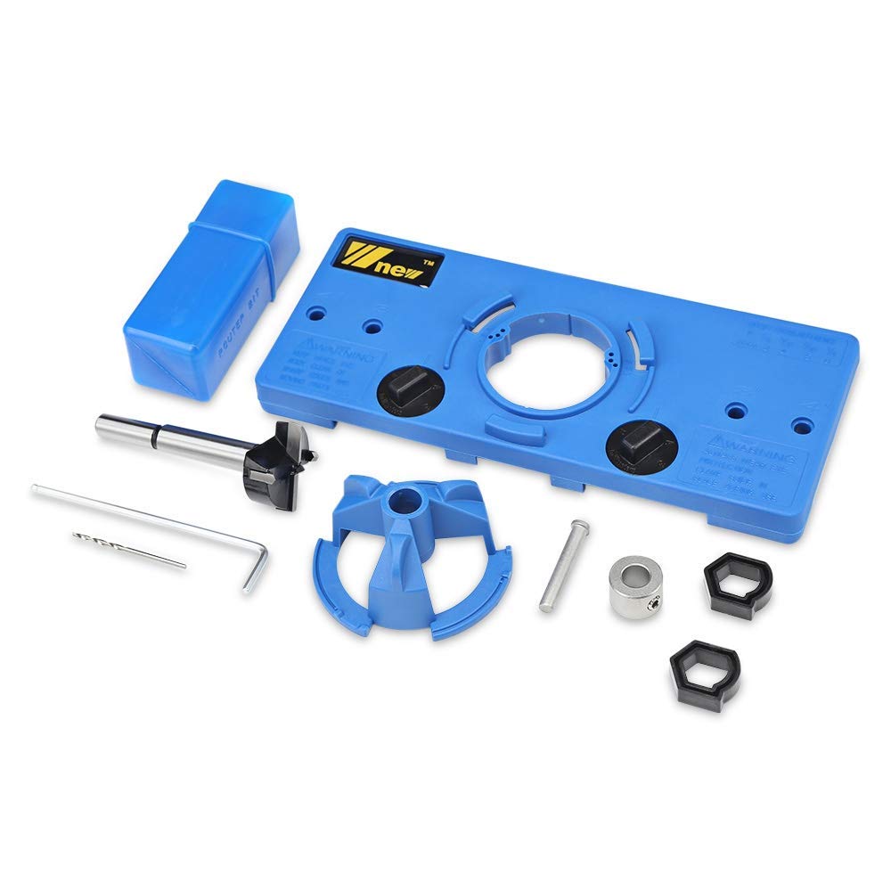 ArtisanShow Hole Puncher Locator Opener Door Cabinets DIY Tool Jig Drilling Guide Concealed Hinge Drilling Jig Hole Locator Cabinet Door Installation Hinges Woodworking DIY Tools Gift for Carpenter