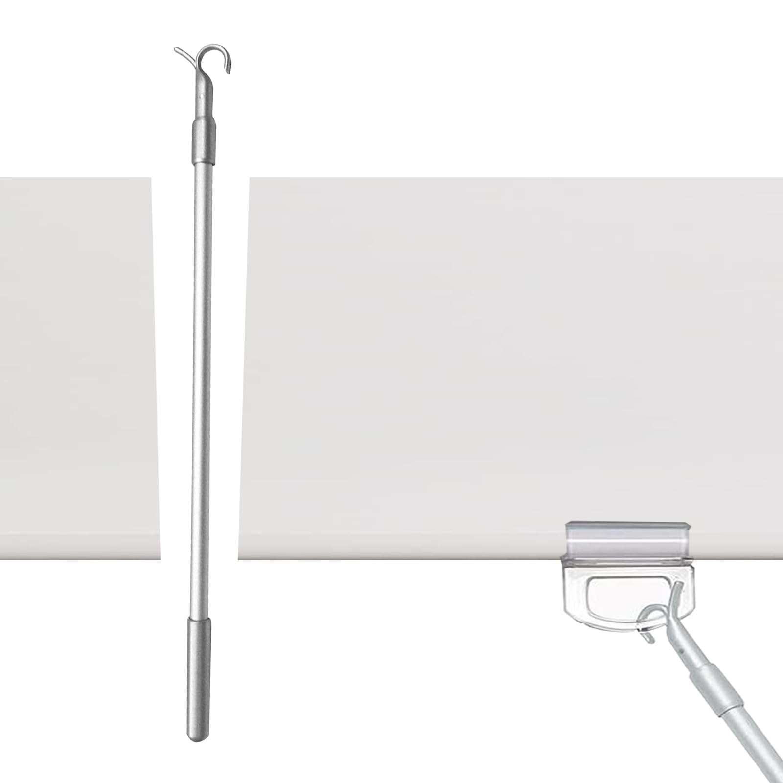 Photo 1 of 1 Pcs Zebra Telescopic Draw Rod for Cordless Blinds - Honeycomb Blinds - Draw Wand to Pull/Push Shades - Roller Shade Replacement Part - 13''-24''