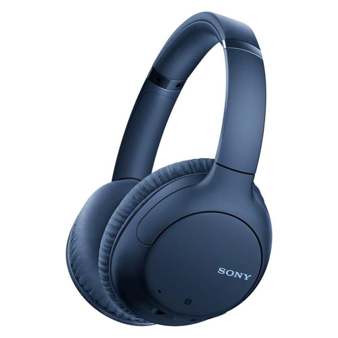 Photo 1 of Sony Noise Cancelling Headphones WHCH710N: Wireless Bluetooth Over the Ear Headset with Mic for Phone-Call, Blue (Amazon Exclusive)