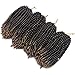 4 Packs Spring Twist Braiding Hair Crochet Hair Braids Bomb Spring Twist Crochet Hair Ombre Mix Colors Fluffy Twist Hair Jamaican Bounce 8 Inch 110G Synthetic Hair Extensions(1B/27#)