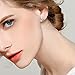 B.Catcher Silver Pearl Earrings 925 Sterling Silver Freshwater 8mm Pearl Studs Earrings Heart Set Gift