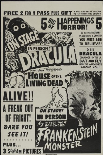 HORROR SHOW POSTER Movie Festival RARE HOT VINTAGE