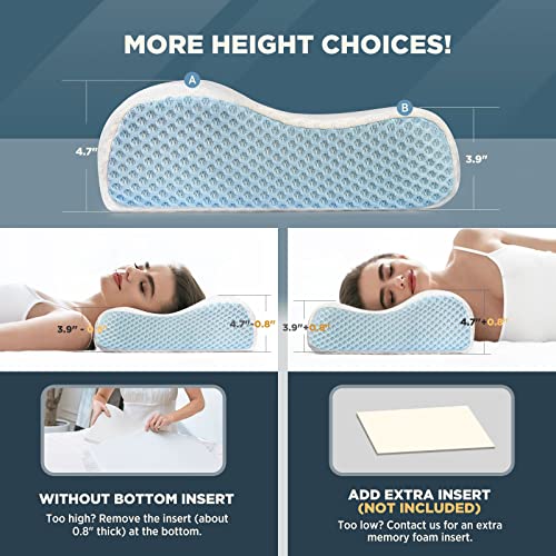 Osteo Adjustable Memory Foam Pillow with 6 Available Height, No Smell