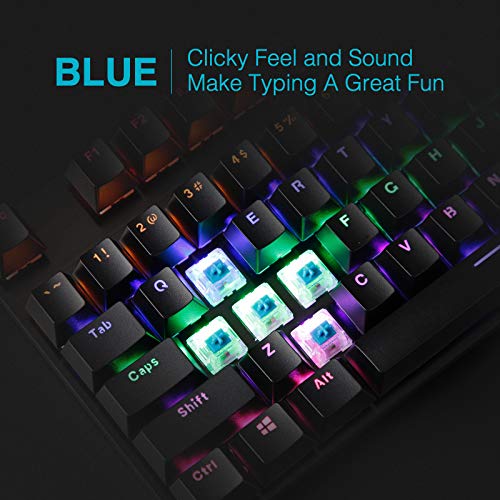 Rapoo V500PRO Wired Mechanical Gaming Keyboard Blue Switches,Dust and