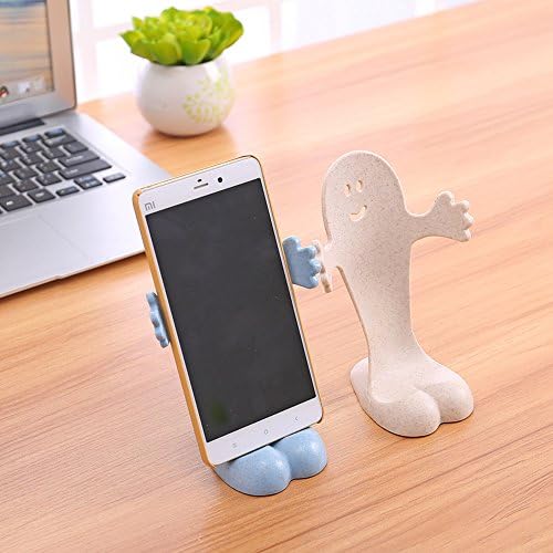 F-sport Cell Phone Stand Wheat Straw Cute Smile Hug Holder for iphone 7 Plus ipad Nexus Smartphone (Green)