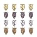 PandaHall Elite 100 Pcs Tibetan Style 3 Holes Oval Alloy Pendant with Virgin Holy Rosary Center Pieces Chandelier Links for DIY Jewelry Making, Lead/Cadmium/Nickel Free, 4 Mixed Color