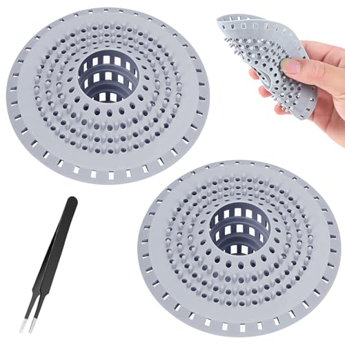 Anyuan Boy 2pcs Silicone Shower Hair Catcher – Kitchen Sink Filter and Anti-Clogging Shower Filter – Universal Accessory for Bath/Shower/Kitchen