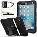 SEYMAC stock iPad Mini 5/4 Case, Three Layer Hybrid Drop Protection Case with [360 Rotating Stand] Hand Strap&[Stylus Pencil Holder] Screen Protector for iPad Mini 4th/5th Generation 7.9 inch (Black) primary