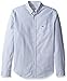Lacoste Men's Long Sleeve Reg Fit Oxford Bengal Stripe Woven Shirt-CH2293, Inkwell/White, 42