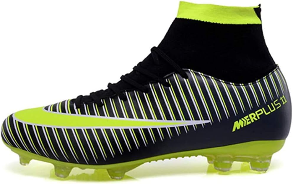Breathable High-Top Football Boots with Cleat for Men Soccer Shoes Lace-Up Boys