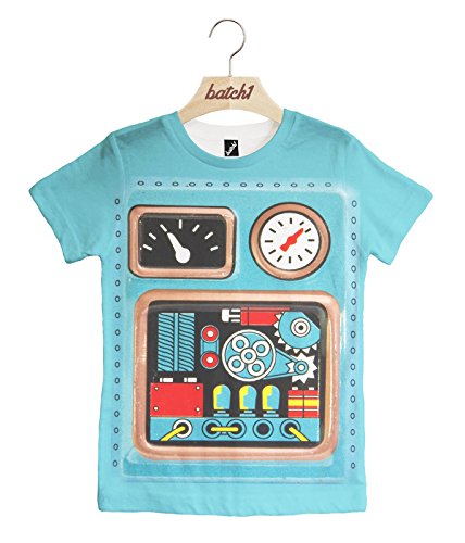 Batch1 Robot Costume All Over Print Halloween Fancy Dress Kids Unisex T-Shirt