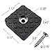 Qualtiy Yes QY 12PCS Black Color Large Size Square Shape Rubber Non Slip Non Skid Feet Pad for Table Desk Chair and Sofa with Screw and Screwdriver