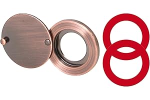 KIBBEH Door Viewer Peephole Cover, Bronze Home Security Protector with Convenient Self-Adhesive Mounting Tools(Large Size)