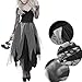 Scorpiuse Halloween Zombie Bride Costume Ghost Graveyard Corpse Bride Dress for Adult Women (XL) Black