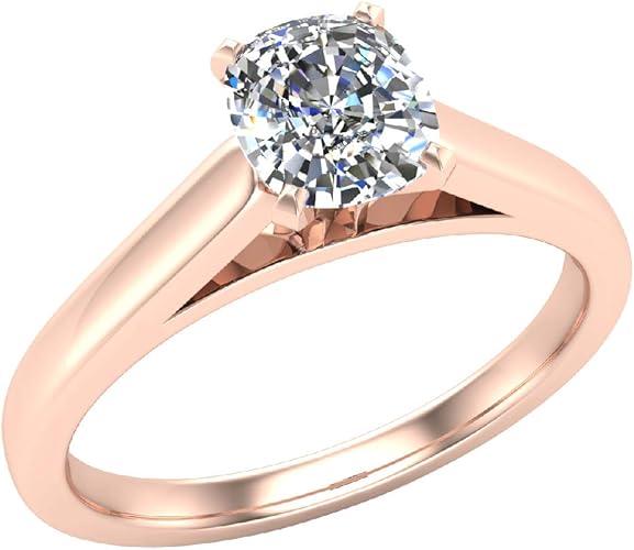 0 50 Ct E Vvs Diamond Engagement Ring For Women Cushion Cut 4