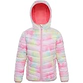 Rokka&Rolla Girls' Reversible Lightweight Puffer Jacket Hooded Water-Resistant Winter Coat