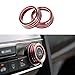 JKCOVER 2pcs Anodized Aluminum AC Climate Control Ring Knob Covers For 2016 2017 10th Gen Honda Civic - Red