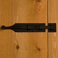 Casa Hardware Rustic Iron Surface Door Bolt - Black Powder Coat