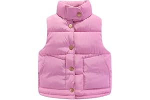 Mud Kingdom Little Boys Girls Vest Warm Jacket Stand Up Collar Winter
