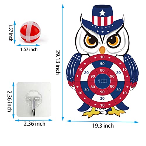 Large Dart Board for Kids Age 312 29" Bald Eagle Dart Board Party