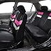 FH Group PU006115 Varsity Spirit PU Leather Seat Covers (Purple) Full Set with GIFT - Universal Fit for Trucks, SUVs, and Vans