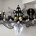 Unomor Black Creepy Cloth, 300 x 80 Inches Spooky Halloween Decorations for Haunted Houses Party Doorways Outdoors