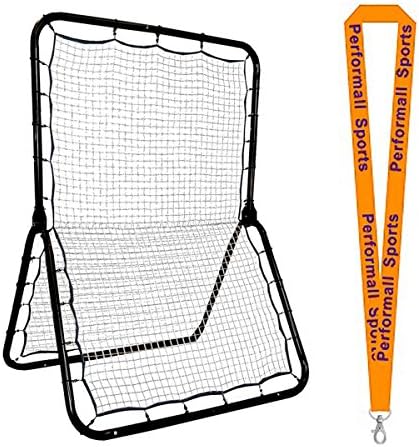 Champion Sports Bundle: Double-Sided Lacrosse and Multi-Sport Training Rebounder with 1 Performall Lanyard LBT53-1P