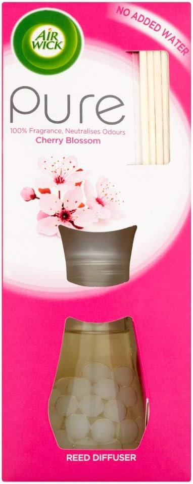 Air Wick Essential Oils Reed Diffuser, Cherry Blossom, 25ml, 25 ml (Pack of 1)