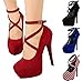 buytra Sexy Fashion Womens Platform Pumps Strappy Buckle Stiletto High Heels Shoes
