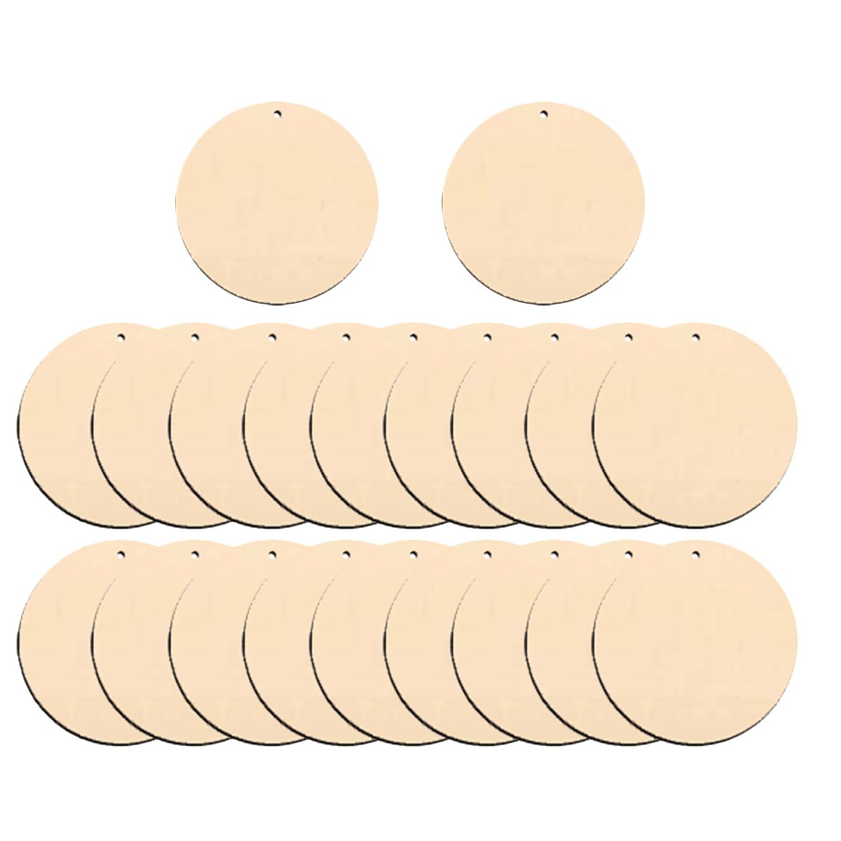 NUOBESTY 50pcs Unfinished Wooden Earrings Blanks Natural Wood Geometric Shape Earring Drop Dangle Charms for DIY Jewelry Making Round