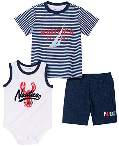 Nautica sets conjunto de pantalones cortos para bebé niño,
